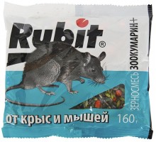 Rubit Зоокумарин+ зерновая смесь для грызунов 160гр