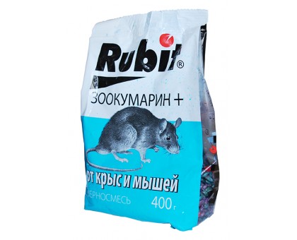 Rubit Зоокумарин+ зерновая смесь для грызунов 400гр
