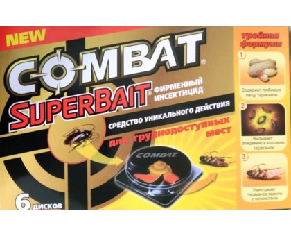 Combat SuperBait Декор диски от тараканов 6шт